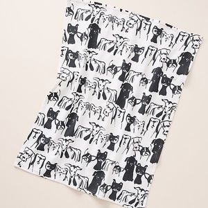 NWT Anthropologie Animal Person Dog Kitchen Dish Towel NEW